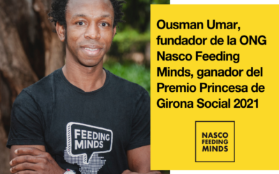 Ousman Umar, founder of the NGO Nasco Feeding Minds, awarded by the Princess of Girona 2021 in the category of social projects